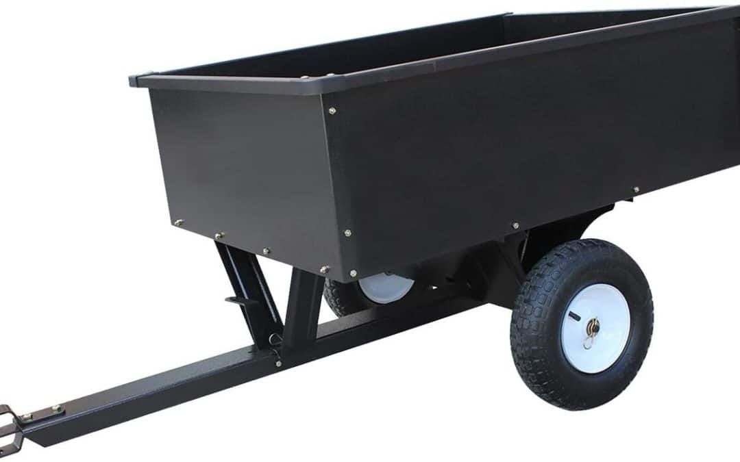 Test remorque SECURA basculable 180KG pour tracteur Alpina