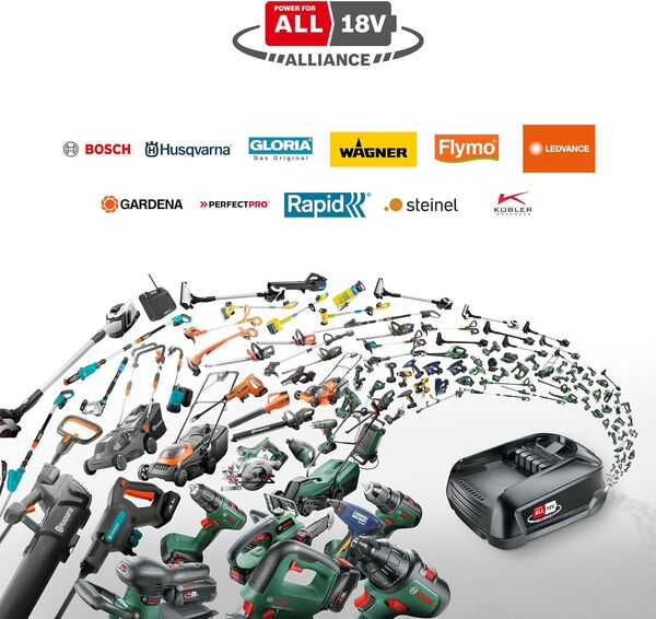 Bosch Tronçonneuse sans fil - UniversalChain 18 (Livrée sans batterie ni chargeur, avec huile 80 ml, système 18V, longueur de guide: 20cm)