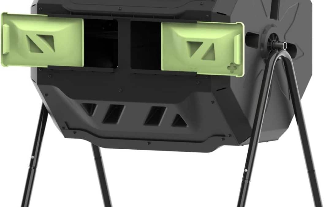 Test de la poubelle à compost rotative double compartiment 1, 9 l