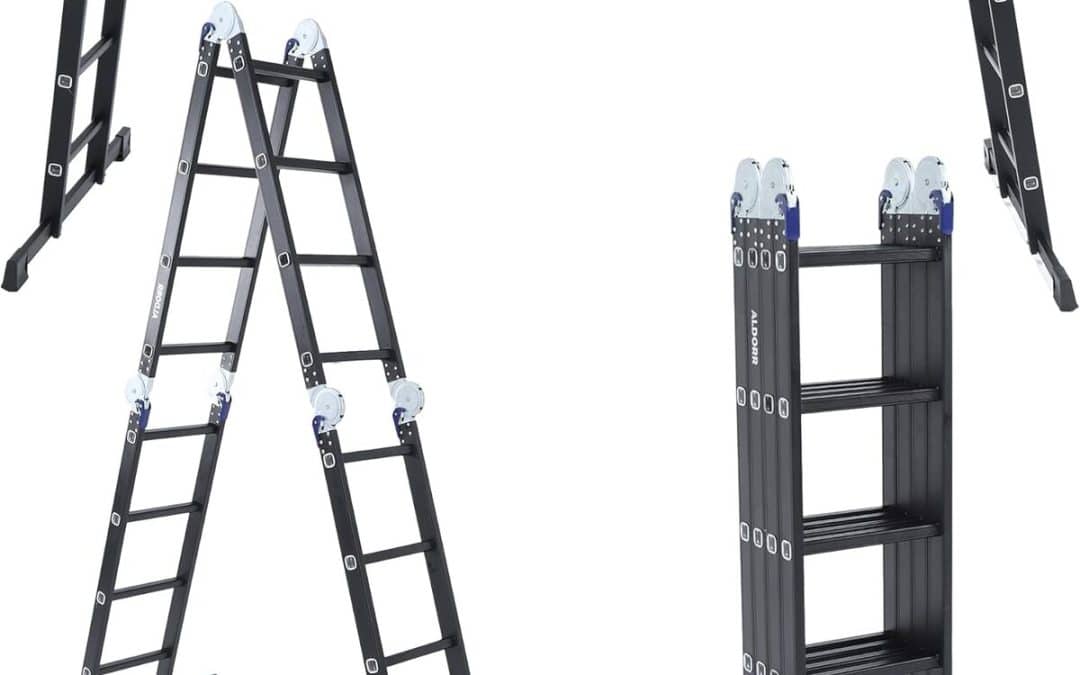 Test de l'échelle pliante professionnelle Aldorr 4x4 avec plateforme