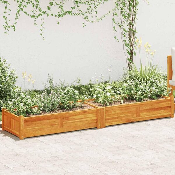vidaXL Lit Surélevé de Jardin 200x50x25 cm Jardinière Bac Fleur Bois d'Acacia
