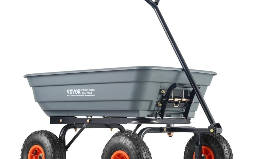 Test VEVOR chariot benne basculante : capacité 272 kg