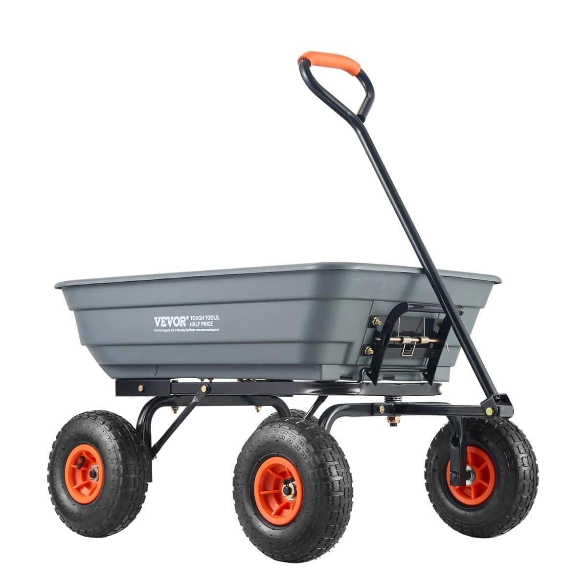 Test VEVOR chariot benne basculante : capacité 272 kg