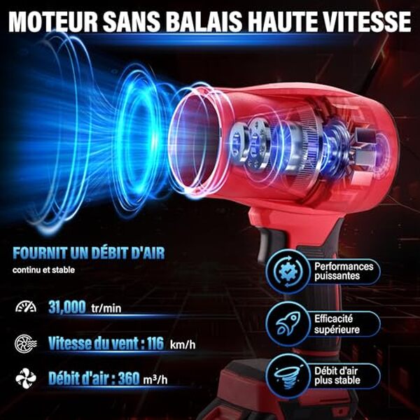 Découvrez la performance du souffleur Teeno avec une vitesse impressionnante de 116 km/h. Idéal pour un jardin impeccable, même face aux feuilles les plus récalcitrantes.