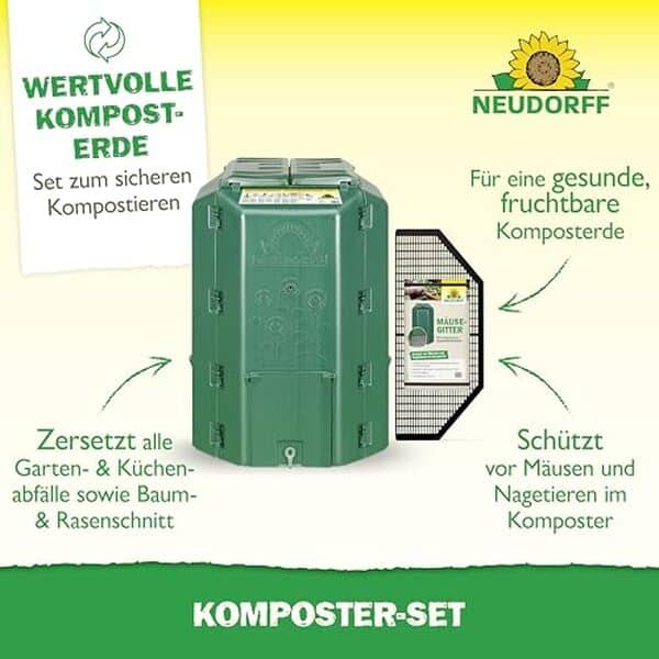Découvrez notre test complet du composteur thermique Neudorff 775 DuoTherm 530 l pour une gestion durable de vos déchets organiques