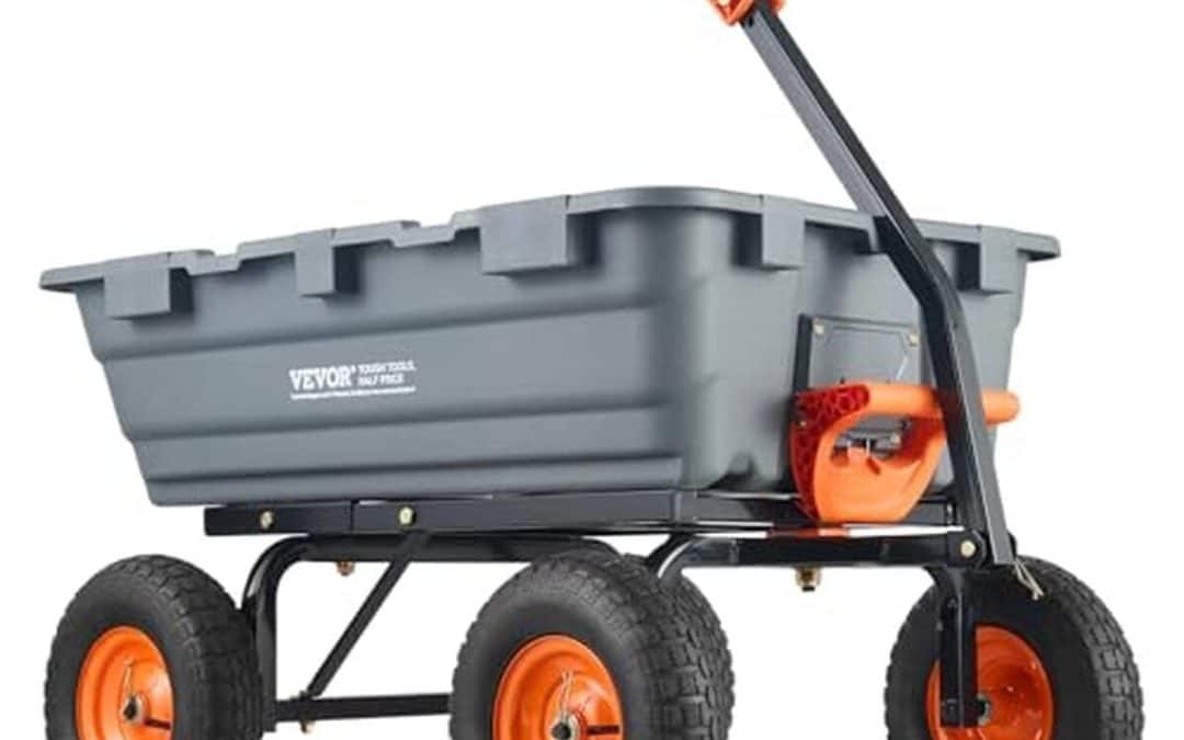 Test du chariot à benne basculante Vevor : performance robuste pour le jardin