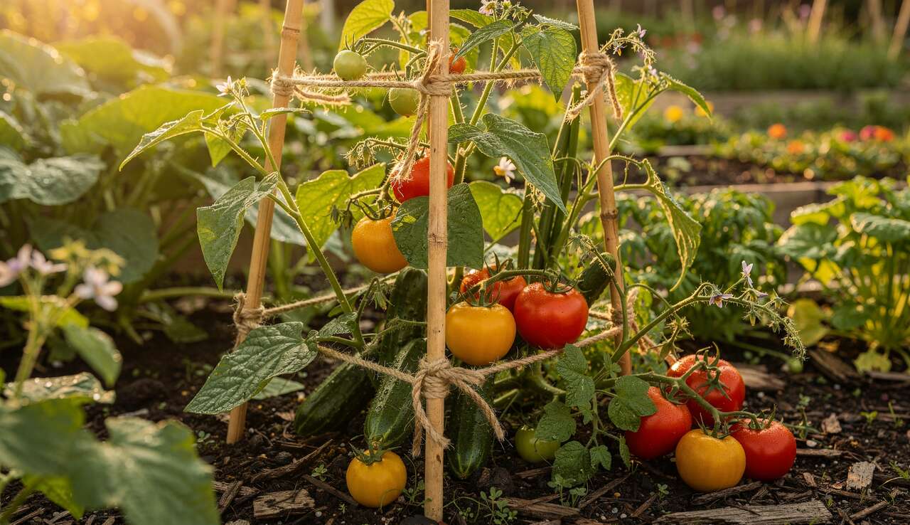 Tuterage des l&eacute;gumes du potager