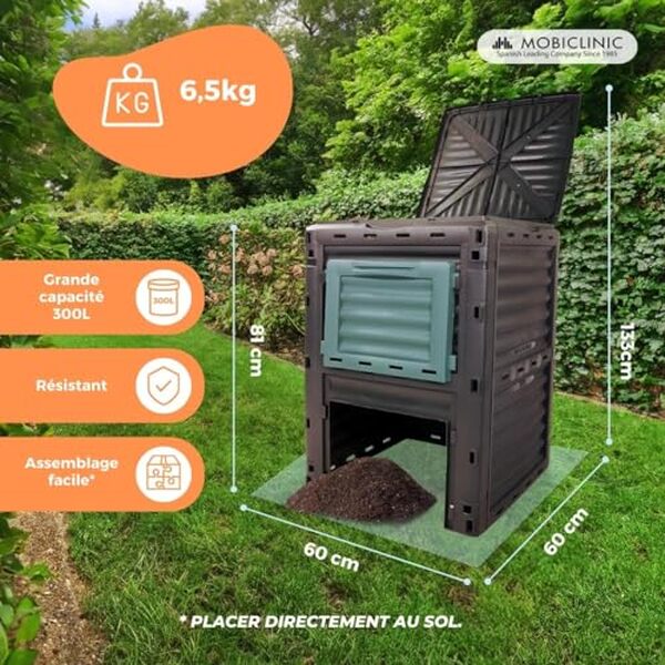 Découvrez notre avis détaillé sur le composteur Mobiclinic Biobin 300l : solution écologique pour transformer vos déchets en compost facilement.