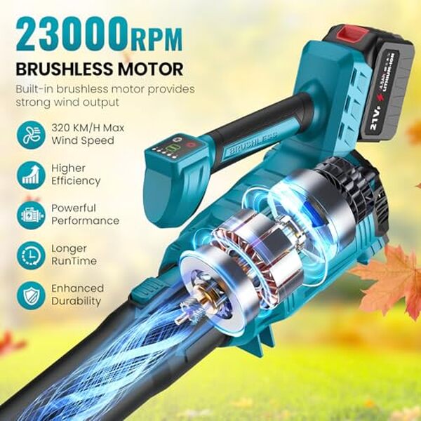 Découvrez le souffleur batterie 21V : libérez votre jardin des feuilles sans la contrainte du fil. Efficacité et autonomie garanties pour un entretien facile.