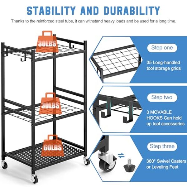 Découvrez l'efficacité de l'organiseur DAOUTIME pour optimiser votre jardin et garage : une solution pratique pour ranger vos outils et accessoires facilement.