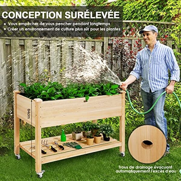 Découvrez notre test du carré potager surélevé Goplus : un modèle avec roues verrouillables pour une jardinerie aisée et efficace, idéal pour tous les espaces extérieurs
