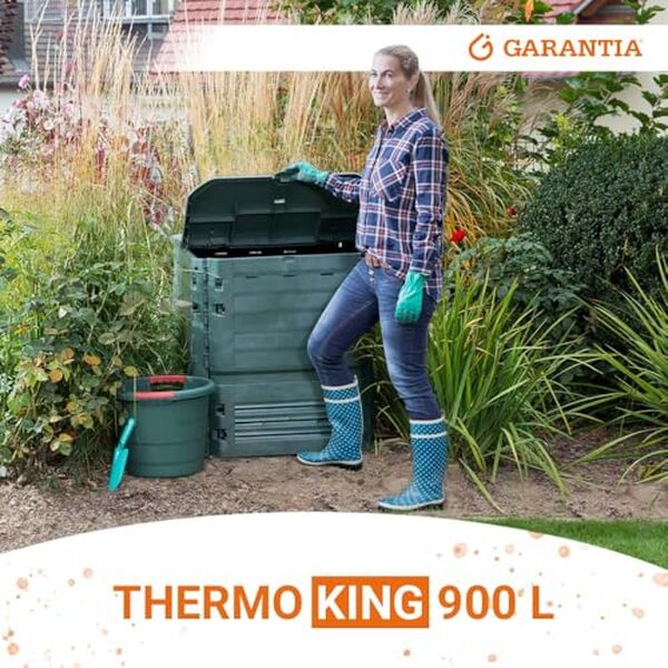 Découvrez notre analyse détaillée du composteur Garantia Thermo-King 900L : un modèle idéal pour les grands jardins alliant robustesse et grande capacité pour un compostage efficace.
