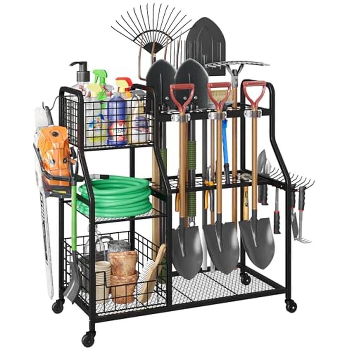 Test du Felnuhee organiseur d'outils de jardin 3 niveaux avec roulettes