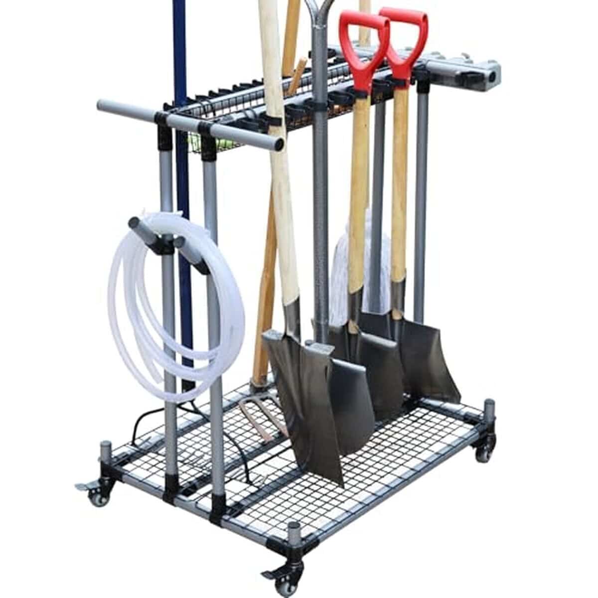 Test du rangement outils jardin QTJH : chariot robuste à roulettes silencieuses