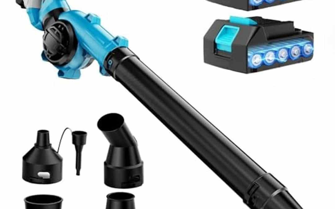 Test du souffleur sans fil 21V avec 4 buses et batterie 3Ah