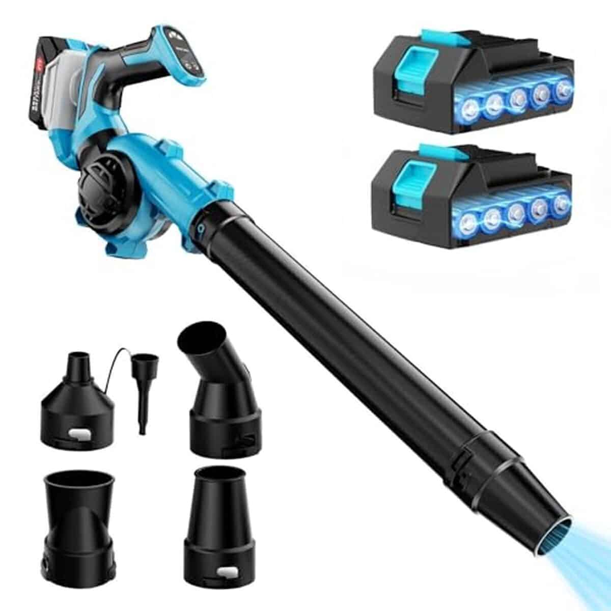 Test du souffleur sans fil 21V avec 4 buses et batterie 3Ah