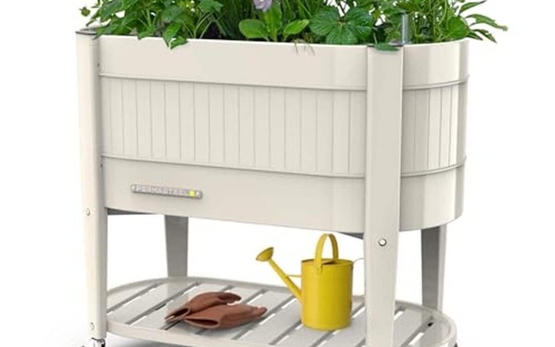 Test : jardinière Permasteel surélevée EnGrow™ TrueSoil™ 101x51 cm ivoire