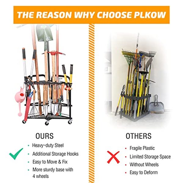 Découvrez le test complet de l'organiseur d'outils de jardin PLKOW : un rangement mobile pratique avec roues et crochets pour un espace de travail rangé et accessible.