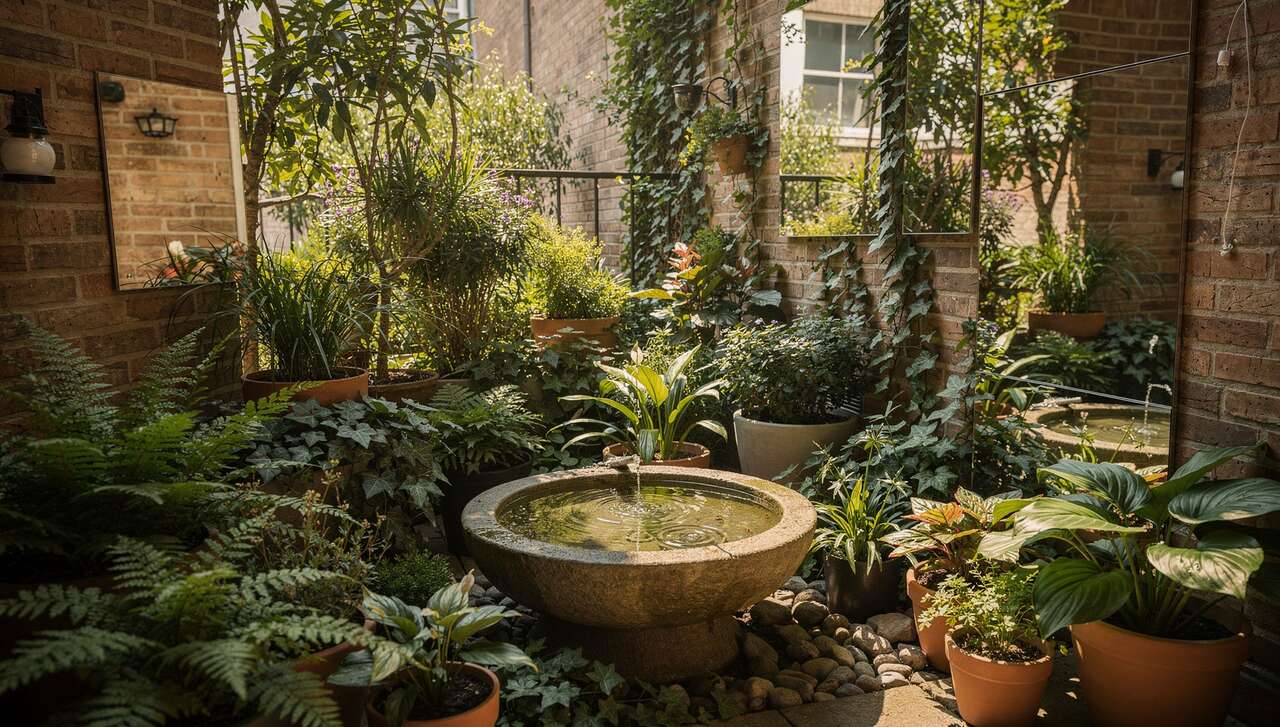 Ajouter un point d'eau miniature et utiliser des miroirs