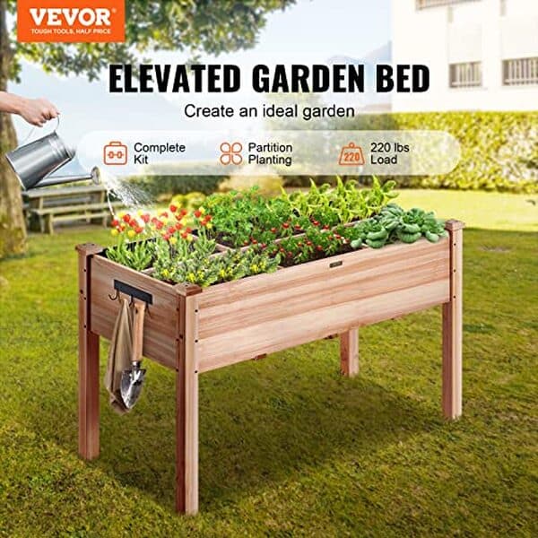 Découvrez notre avis détaillé sur la jardinière surélevée en bois VEVOR 120x58x76 cm : qualité, ergonomie et conseils d'entretien pour un jardinage optimal
