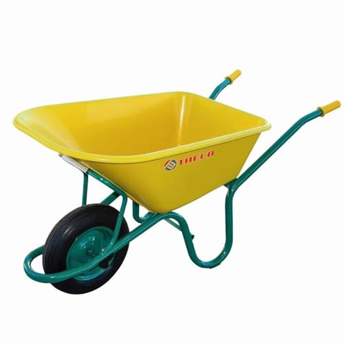 Test de la brouette de chantier theca m95327 jaune
