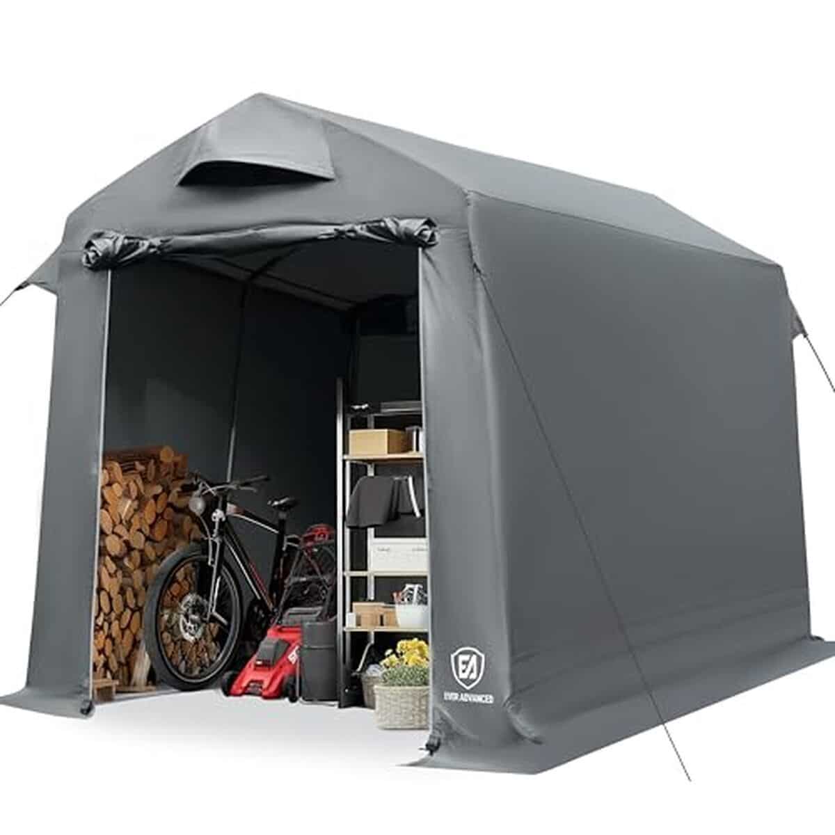 Test de l'abri de jardin EVER ADVANCED : tente de stockage tout usage 9.8m³