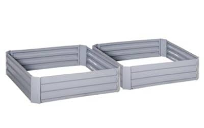 Test Outsunny carré potager en acier ondulé 100×100 cm