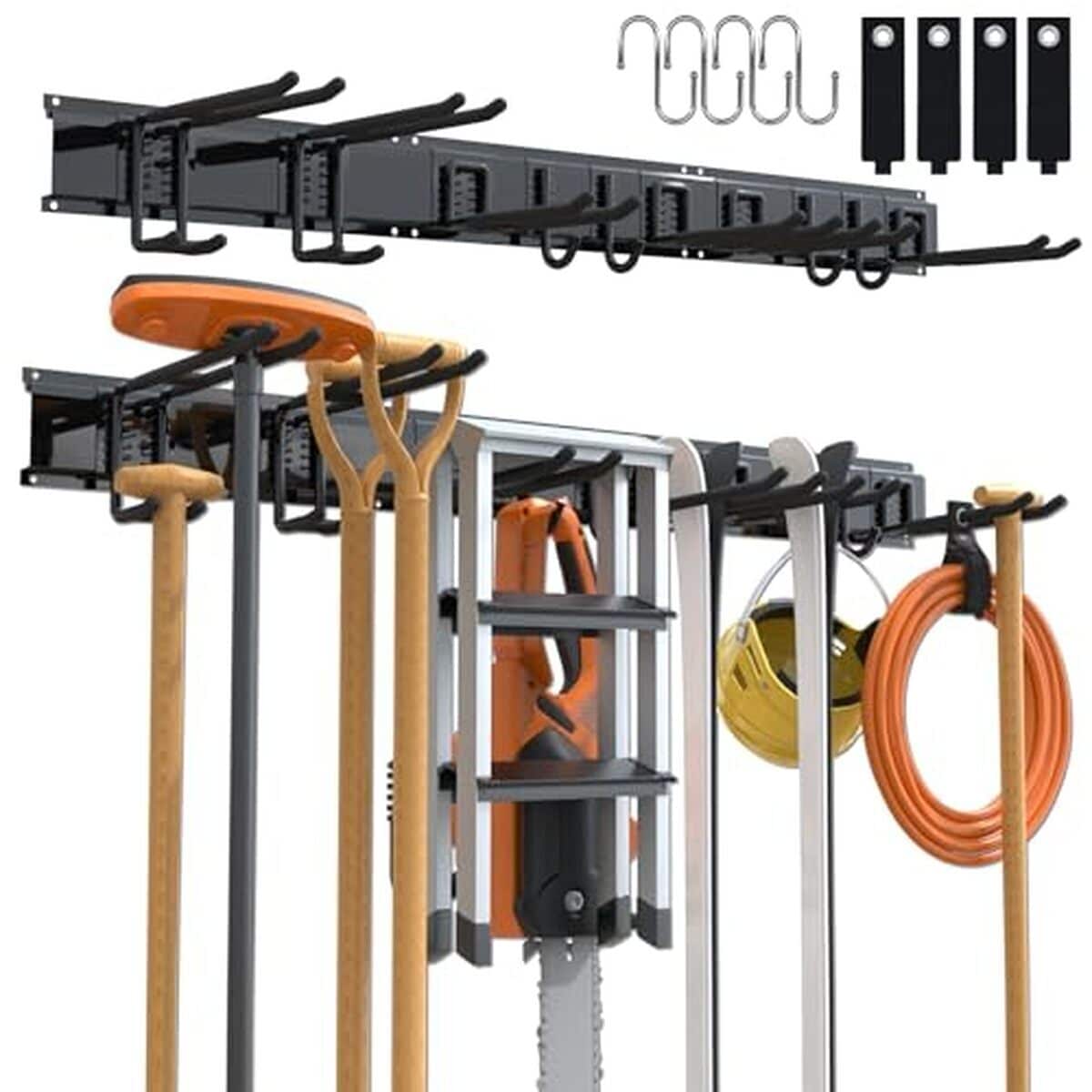 Test porte-outils mural jardin 3-H 120 cm : rangement modulable en acier inoxydable