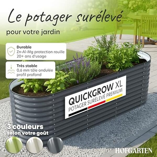 Découvrez notre test exhaustif du potager surélevé Hofgarten QuickGrow XL : une analyse de son efficacité, design et praticité pour embellir votre jardin ou balcon.