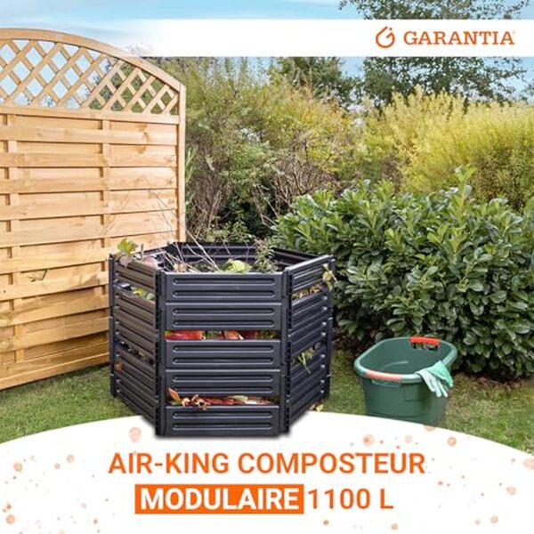 Découvrez notre test du composteur modulaire Garantia Air-King 1100 L noir : efficacité, modularité et durabilité à l'honneur pour un compostage optimal  !