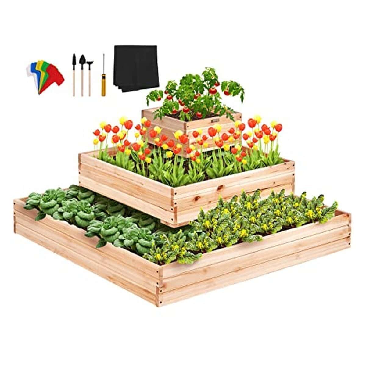 Test du bac de plantation surélevé VEVOR en bois