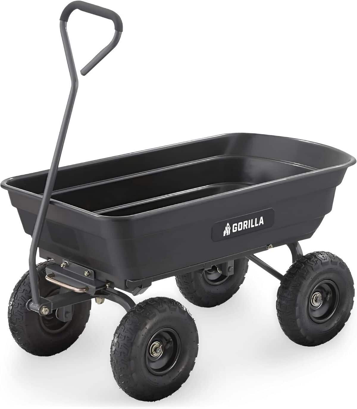 Test du chariot Gorilla Carts robuste : jardinage et aménagement paysager