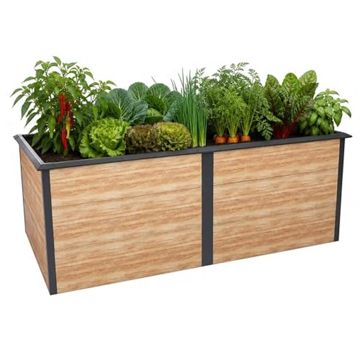 Test du parterre surélevé Zelsius anthracite pour jardin et balcon