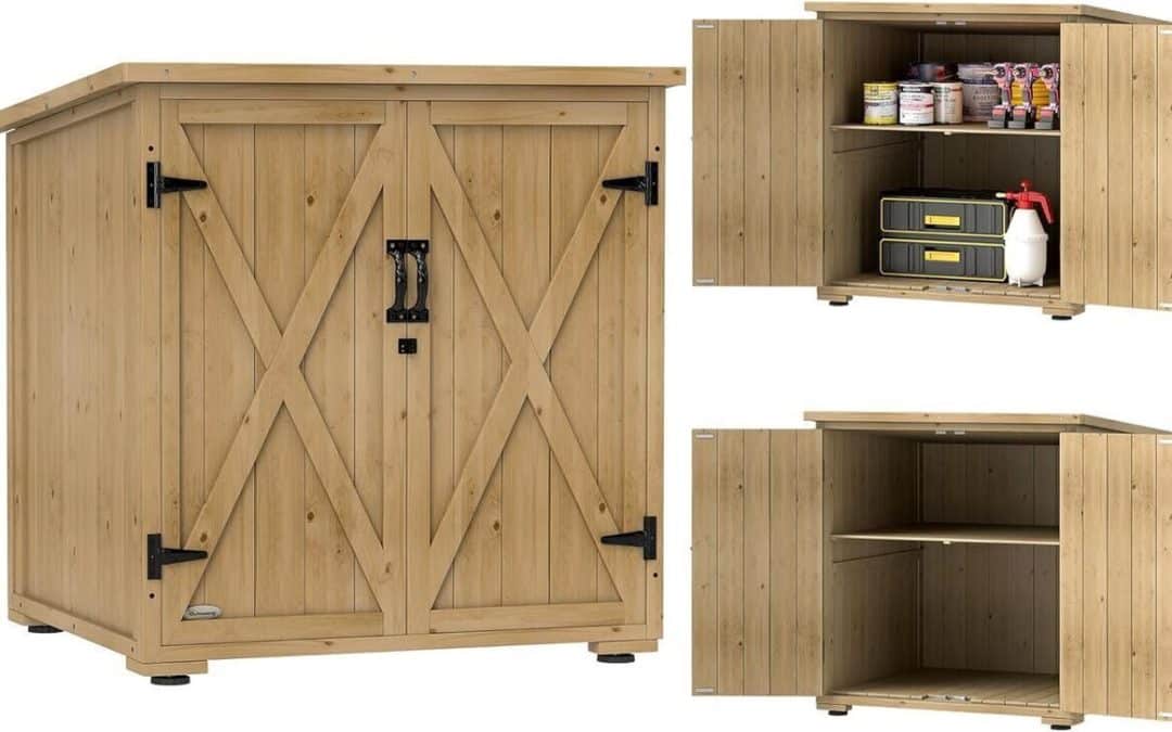 Test de l'armoire de rangement en bois Outsunny pour le jardin