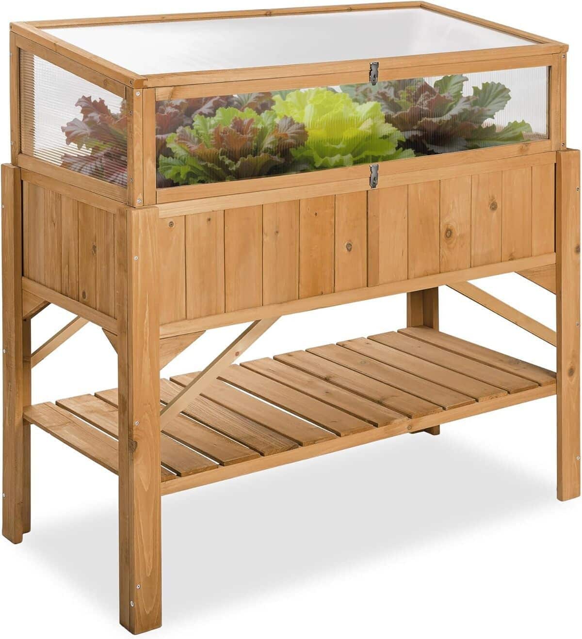 Test du potager surélevé tectake : praticité et design en bois