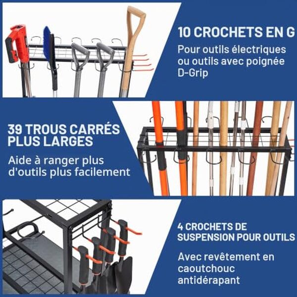 Découvrez notre test complet du porte-outils Kingarage : rangement extérieur robuste, pratique et résistant aux intempéries pour tous vos outils de jardin.