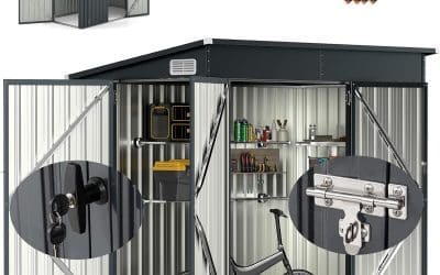 Test de l’abri de jardin Relax4life en métal 5m³ : sécurité et résistance aux intempéries