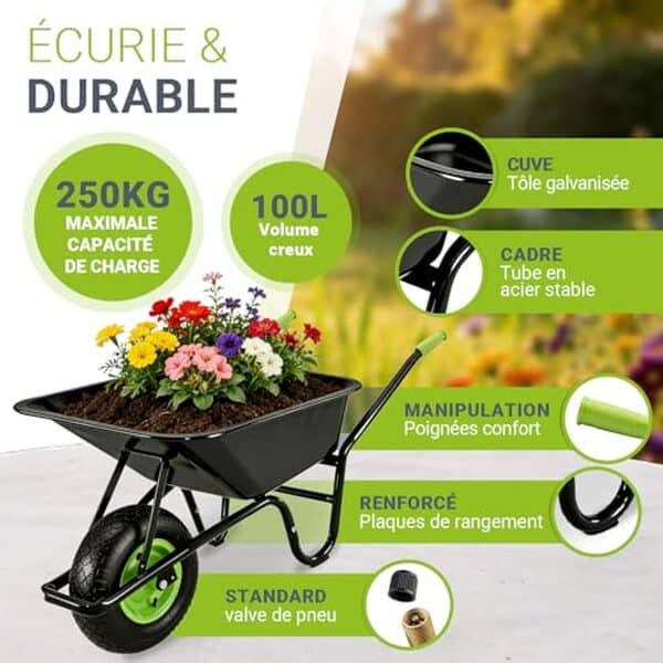 Découvrez notre test détaillé de la brouette Juskys Garden : robustesse, efficacité et durabilité pour vos travaux de jardinage au meilleur prix.