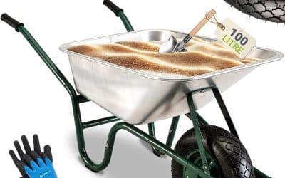 Test : brouette Juskys Garden 100L, 210 kg, pneus à air