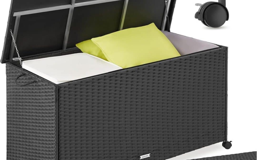 Test : coffre de jardin tectake 297 L en aluminium avec roulettes