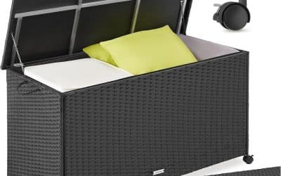 Test : coffre de jardin tectake 297 L en aluminium avec roulettes