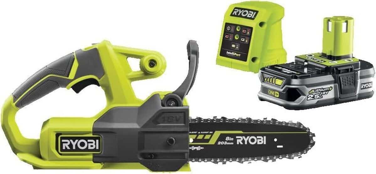 Test : tronçonneuse sans fil Ryobi ONE+ RY18CS20A-125, guide 20 cm