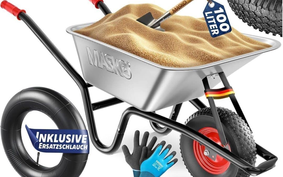 Test de la brouette de chantier MASKO 100 l : performance et robustesse